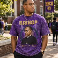 Omega Psi Phi Bishop Acid Wash Tee Purple