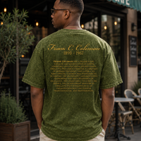 Omega Psi Phi Lieutenant Acid Wash Tee Green