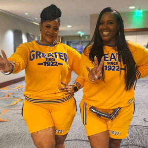 Sigma Gamma Rho Chenille Short/Jogger Set Shirts Winters Industries by Fully Promoted Mesquite 