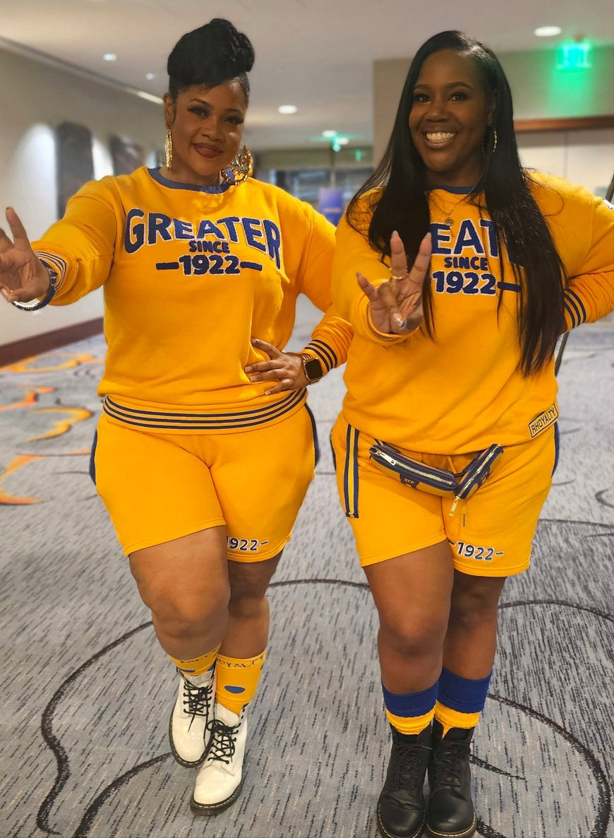 Sigma Gamma Rho Chenille Short/Jogger Set Shirts Winters Industries by Fully Promoted Mesquite 