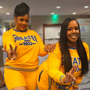 Sigma Gamma Rho Chenille Short/Jogger Set Shirts Winters Industries by Fully Promoted Mesquite 