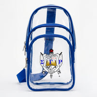 Sigma Gamma Rho Clear Stadium Bag with Blue Trim Stadium Bag Winters Industries 