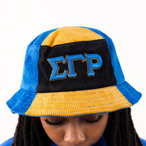 Sigma Gamma Rho Corduroy Bucket Hat with 3D Embroidered Letters Winters Industries 