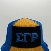 Sigma Gamma Rho Corduroy Bucket Hat with 3D Embroidered Letters