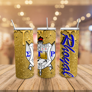 Sigma Gamma Rho Glitter Tumbler