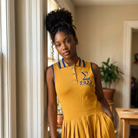 Sigma Gamma Rho Gold and Blue Tennis Dress Winters Industries 