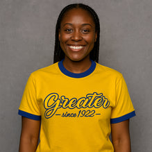Sigma Gamma Rho Greater Embroidered Ringer Tee