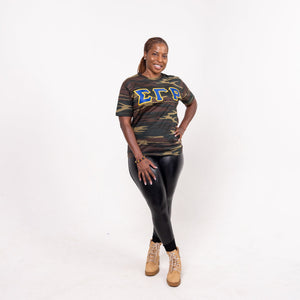 Sigma Gamma Rho Letters Camouflage T-Shirt Winters Industries 