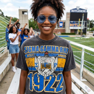 Sigma Gamma Rho Oversized Acid Wash Box Tee Winters Industries 