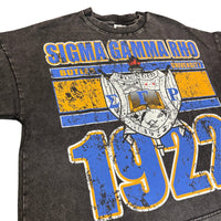 Sigma Gamma Rho Oversized Acid Wash Box Tee Winters Industries 