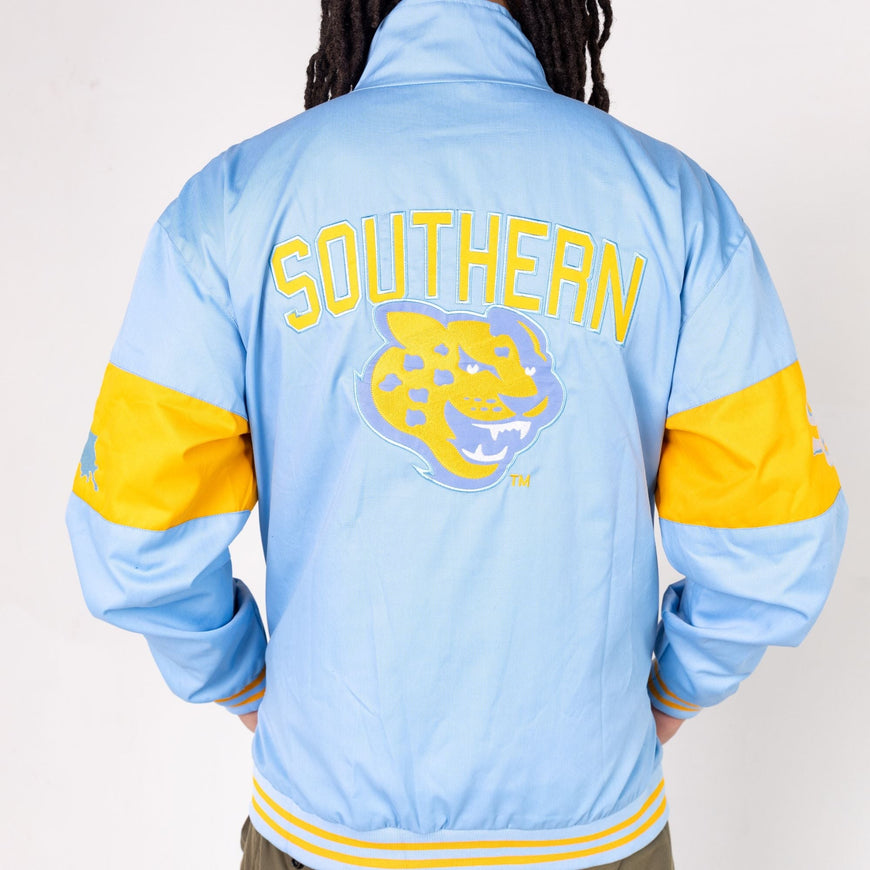 Southern University Cotton Racer Jacket Light Blue Winters Industries 