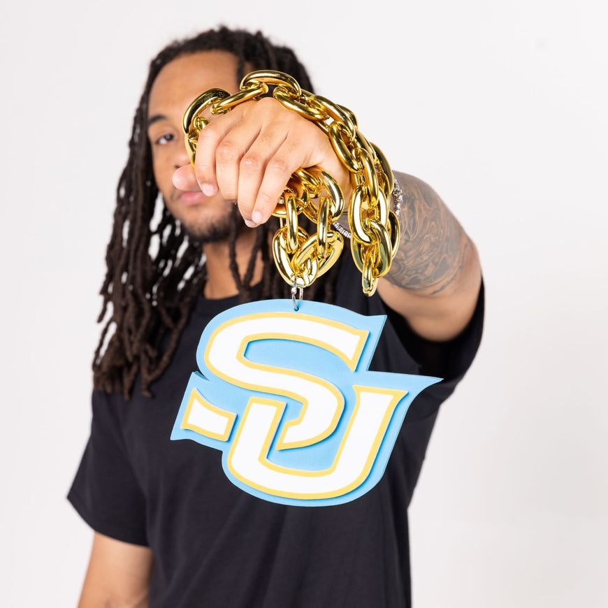 Southern University HBCU Big Chain Necklace with 3D Foam Pendant Winters Industries 