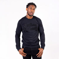 Southern University HBCU Black on Black 3D Embroidery Crewneck Sweater Winters Industries 