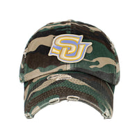 Southern University (SU) HBCU Distressed Cap Winters Industries Camo 