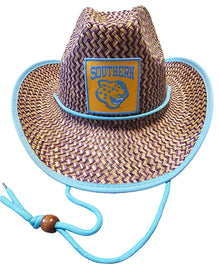 Southern University (SU) Straw Cowboy Hat with Strap