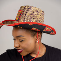 Tuskegee State University (TSU) Straw Cowboy Hat with Strap Winters Industries 
