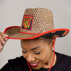 Tuskegee State University (TSU) Straw Cowboy Hat with Strap Winters Industries 