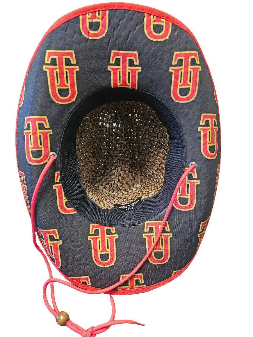 Tuskegee State University (TSU) Straw Cowboy Hat with Strap Winters Industries 