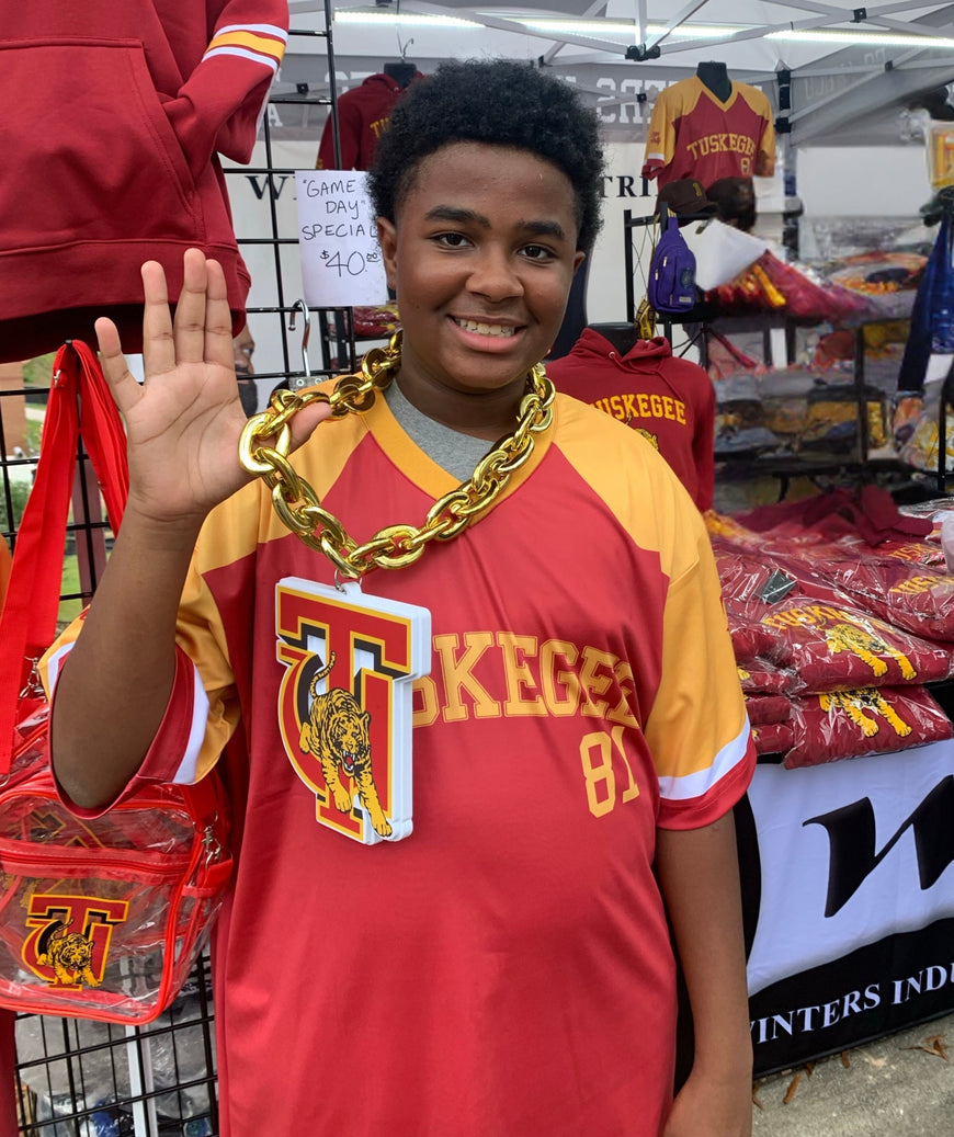 Tuskegee University HBCU Big Chain Necklace with 3D Foam Pendant Winters Industries 
