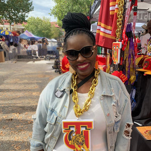 Tuskegee University HBCU Big Chain Necklace with 3D Foam Pendant Winters Industries 