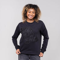 Zeta Phi Beta Black on Black Crewneck Sweater Winters Industries 