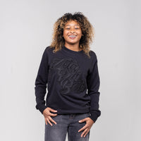 Zeta Phi Beta Black on Black Crewneck Sweater Winters Industries 