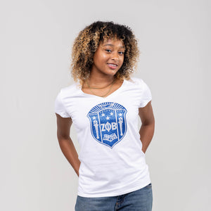 Zeta Phi Beta Bling and Glitter Shield Sweatshirt/T-Shirt WintersIndustries by Fully Promoted Mesquite 