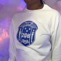 Zeta Phi Beta Bling and Glitter Shield Sweatshirt/T-Shirt