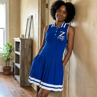 Zeta Phi Beta Blue and White Tennis Dress Winters Industries 