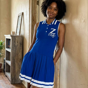 Zeta Phi Beta Blue and White Tennis Dress Winters Industries 