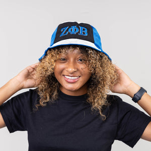 Zeta Phi Beta Corduroy Bucket Hat with 3D Embroidered Letters Winters Industries 