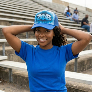 Zeta Phi Beta Custom Airbrush Trucker Cap Winters Industries 