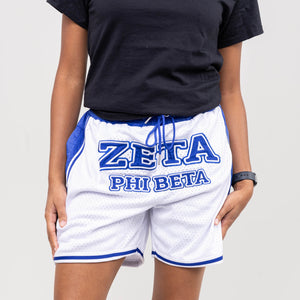 Zeta Phi Beta Embroidered Basketball Shorts Shorts Winters Industries 