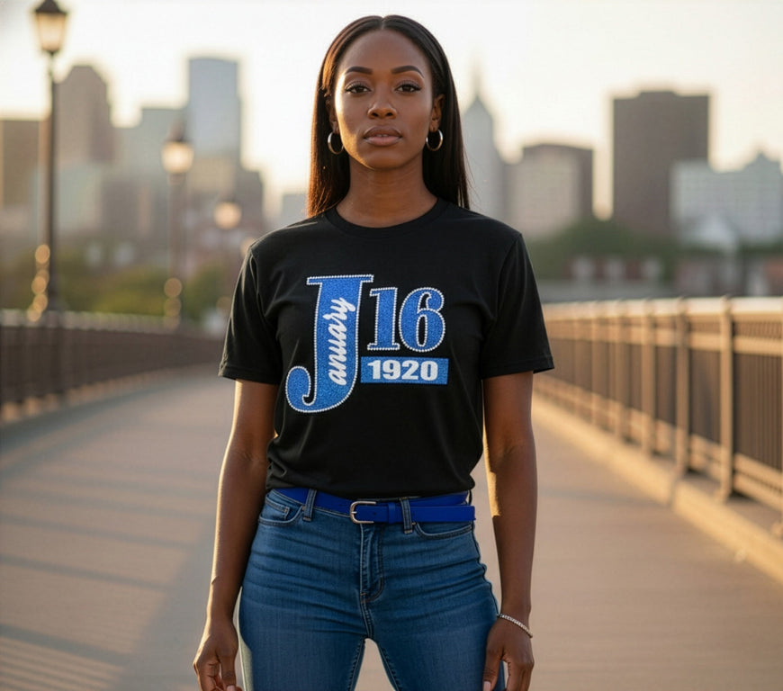 Zeta Phi Beta J16 1920 Bling and Rhinestone Sweatshirt / Tshirt WintersIndustries by Fully Promoted Mesquite 