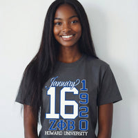 Zeta Phi Beta January 16 T-shirt Shirts Winters Industries by Fully Promoted Mesquite S T-SHIRT Gray