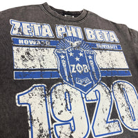 Zeta Phi Beta Oversized Acid Wash Box Tee Winters Industries 