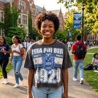 Zeta Phi Beta Oversized Acid Wash Box Tee Winters Industries 