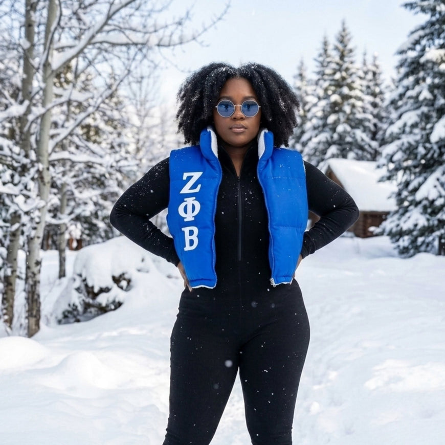 Zeta Phi Beta Reversible Puffer Vest Winters Industries 