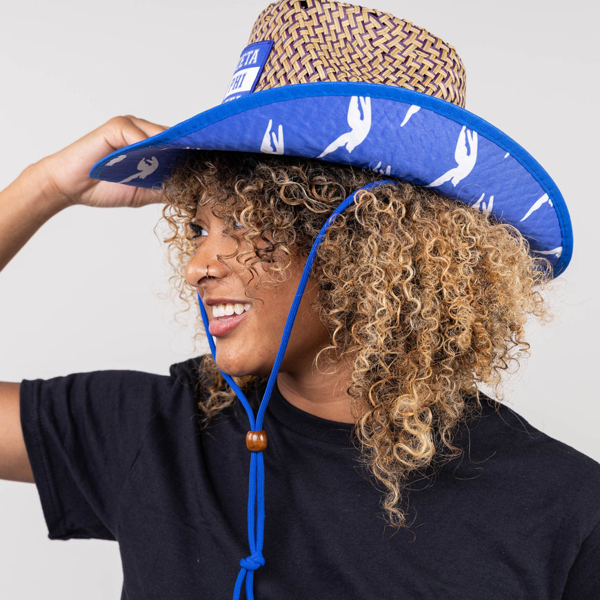 Zeta Phi Beta Straw Cowboy Hat with Strap Winters Industries 