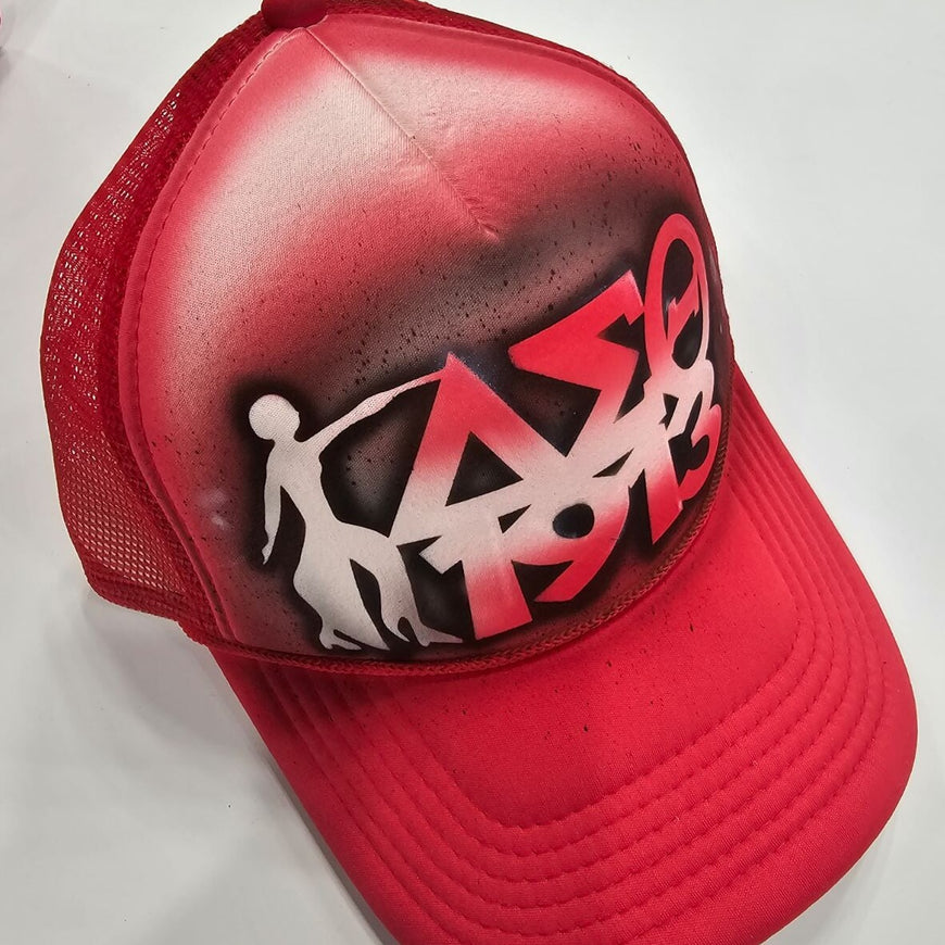 Delta Sigma Theta Custom Airbrush Trucker Cap