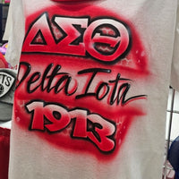 Delta Sigma Theta Custom airbrush tshirts