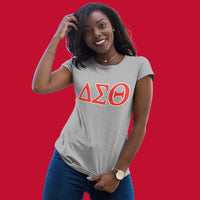 Delta Sigma Theta Distressed Letter Tee/Sweatshirt