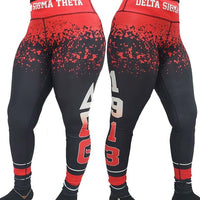 Delta Sigma Theta Leggings (Red and Black)