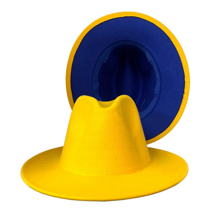 Gold/Blue Fedora