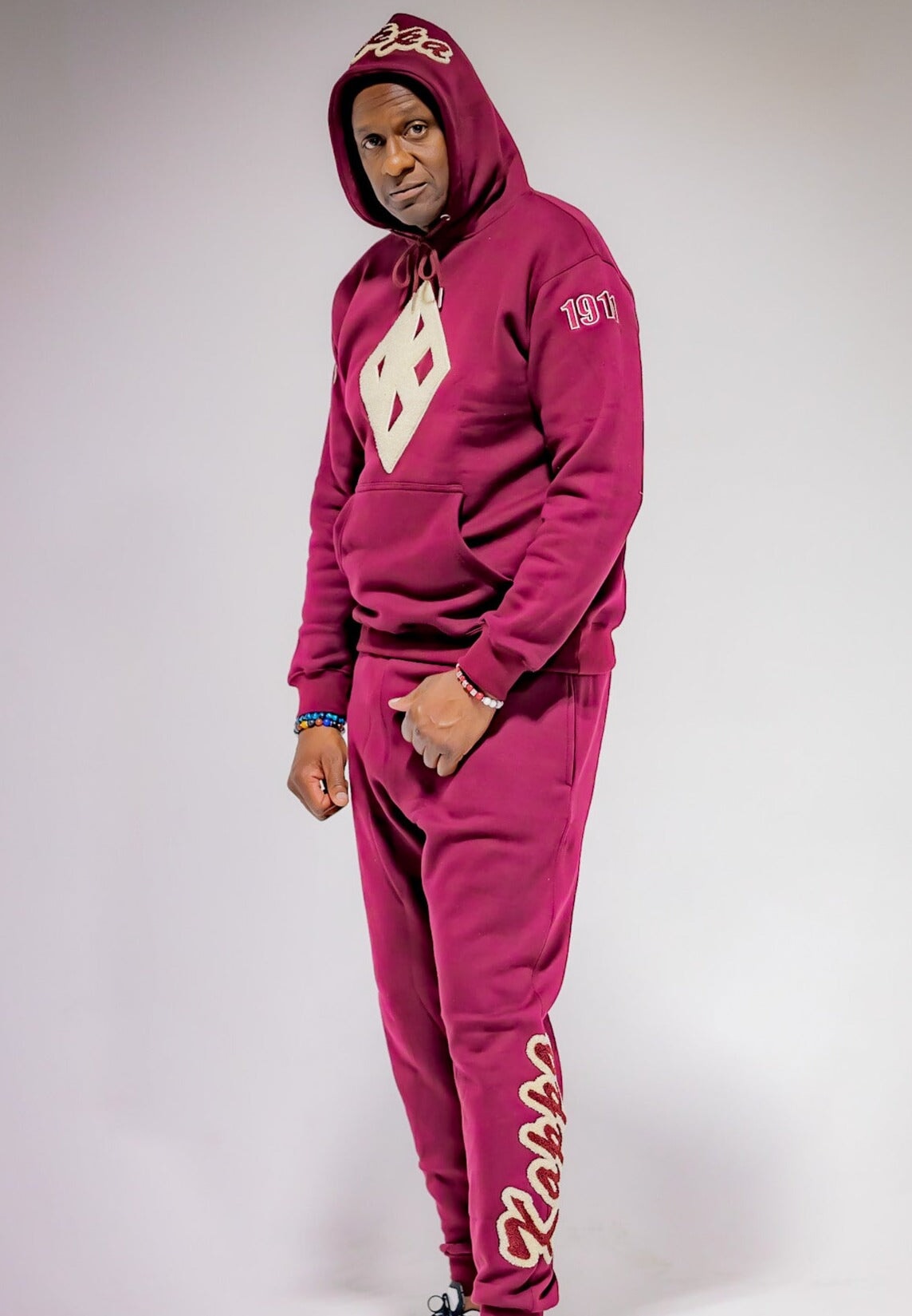 Kappa Alpha Psi Crimson Embroidered/Chenille Tracksuit