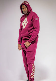 Kappa Alpha Psi Crimson Embroidered Chenille Tracksuit