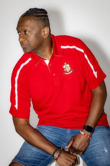 Kappa Alpha Psi Embroidered Dri-Fit Polo Red