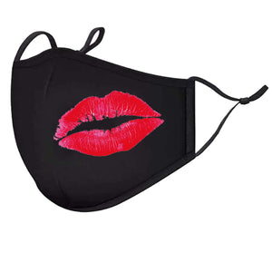 Lips Face Mask | Breathing Valve, Filter Pocket, Carbon Filter Included