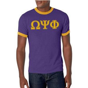Omega Psi Phi Gold Letters Tee