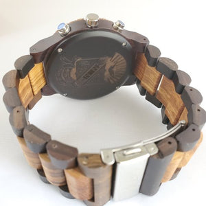 Phi Beta Sigma Fraternity Wooden Watch with Engraved Gift Box